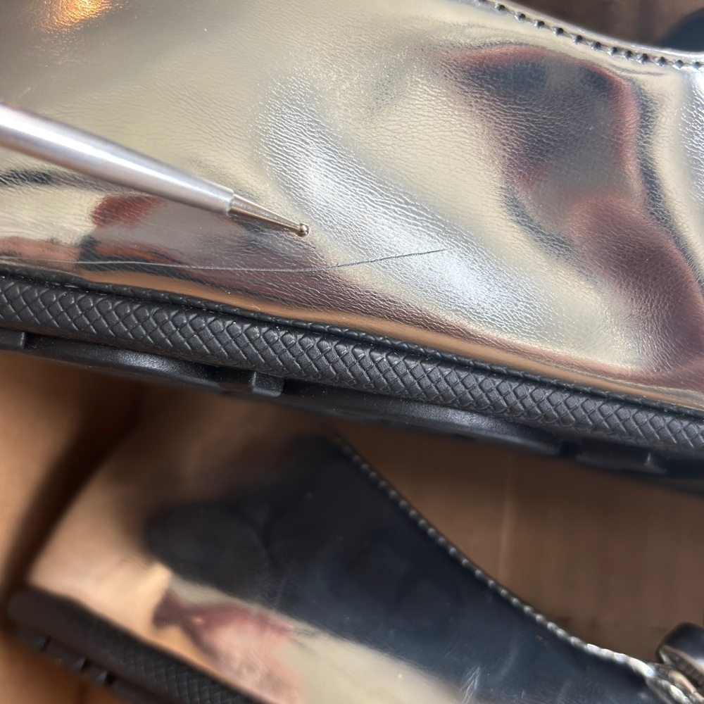 Aerosoles Y2K Metallic Silver Mary Jane Flats Size 7 - Picture 11 of 11
